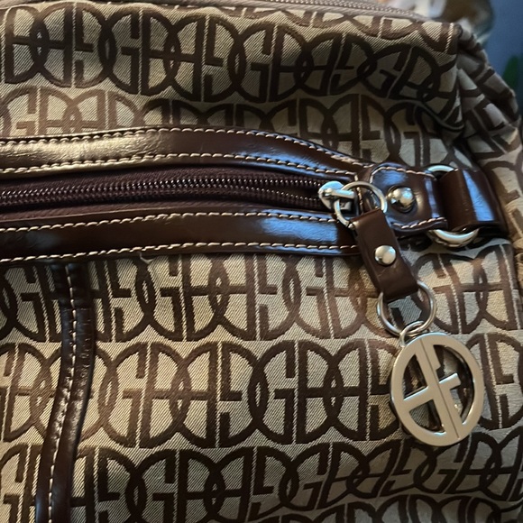 Gianni Bernini Monogram Canvas Shoulder Bag - Picture 2 of 4